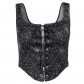 European and American style trend sexy slim Spice girl top spider web dark design sense cinched waist vest female