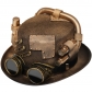 Explosive steampunk Gothic steam tube top hat goggles