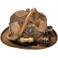 Explosive steampunk Gothic steam tube compass top hat goggles