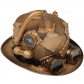 Explosive steampunk Gothic steam tube compass top hat goggles