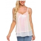 Explosive sexy sequin V-neck halter vest women's short loose top outside to wear leggings