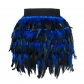 DS performance costume jazz dance European and American luxury peacock feather skirt stage suit irregular half