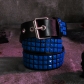 Euramerican Square beaded rivet belt metal pyramid belt men's and women's belts Punk Penttaurus