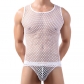 Men's transparent I-tank top large mesh sexy SAO gas fishnet hollowed out Pajamas T-shirt men's pants free
