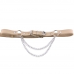 New punk fashion belt waist chain tide female PU leather chain love heart belt