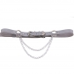 New punk fashion belt waist chain tide female PU leather chain love heart belt