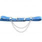 New punk fashion belt waist chain tide female PU leather chain love heart belt