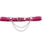 New punk fashion belt waist chain tide female PU leather chain love heart belt