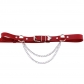 New punk fashion belt waist chain tide female PU leather chain love heart belt