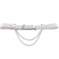 New punk fashion belt waist chain tide female PU leather chain love heart belt