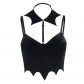 Small vest female fall new Europe and America dark wind sexy backless bat hanging neck spice girl small sling