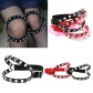 Original European and American Hireharajuku punk hip-hop dance leather double row riveted garter sexy decorative thigh ring body chain