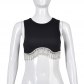 Metal chain small vest sexy crop corns sleeveless top female