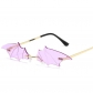 European and American trend fun bat sunglasses rimless street shot sunglasses irregular masquerade party decoration sun glasses