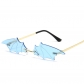 European and American trend fun bat sunglasses rimless street shot sunglasses irregular masquerade party decoration sun glasses