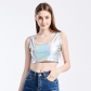 Summer new sexy slim sports I vest bright leather performance clothes stage women's wear