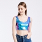 Summer new sexy slim sports I vest bright leather performance clothes stage women's wear