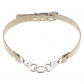 Personality simple PU leather interlocking collar fashion belt buckle collar punk Harajuku sexy ring necklace choker