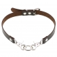 Personality simple PU leather interlocking collar fashion belt buckle collar punk Harajuku sexy ring necklace choker