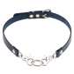 Personality simple PU leather interlocking collar fashion belt buckle collar punk Harajuku sexy ring necklace choker