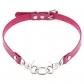 Personality simple PU leather interlocking collar fashion belt buckle collar punk Harajuku sexy ring necklace choker