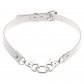 Personality simple PU leather interlocking collar fashion belt buckle collar punk Harajuku sexy ring necklace choker