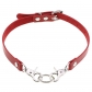 Personality simple PU leather interlocking collar fashion belt buckle collar punk Harajuku sexy ring necklace choker