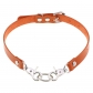 Personality simple PU leather interlocking collar fashion belt buckle collar punk Harajuku sexy ring necklace choker