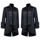 Euramerican men's steampunk medieval tuxedo Gothic Victorian stand-up collar coat uniform