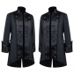 Euramerican men's steampunk medieval tuxedo Gothic Victorian stand-up collar coat uniform