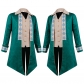 Euro-american men's steampunk medieval tuxedo Gothic Victorian jacquard coat uniform