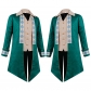 Euro-american men's steampunk medieval tuxedo Gothic Victorian jacquard coat uniform