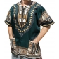 RaanPahMuang new Dashiki Hiji clothing men's European American African shirt short sleeve