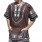 RaanPahMuang new Dashiki Hiji clothing men's European American African shirt short sleeve