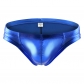 Wrinkling small flat Angle bronzing U convex sexy nylon ice silk men's Panties low waist high elastic underwear