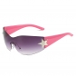 Autumn new one-piece sunglasses hot selling one-piece glasses personality pentagram sunglasses female