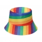 Rainbow Bucket Hats colorful striped basin hats gay rainbow fisherman hat men