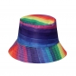 Rainbow Bucket Hats colorful striped basin hats gay rainbow fisherman hat men