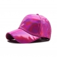 New Four seasons universal PU pure color light version laser baseball cap sun shade outdoor waterproof pu baseball cap