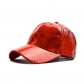 New Four seasons universal PU pure color light version laser baseball cap sun shade outdoor waterproof pu baseball cap