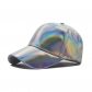 New Four seasons universal PU pure color light version laser baseball cap sun shade outdoor waterproof pu baseball cap