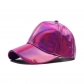 New Four seasons universal PU pure color light version laser baseball cap sun shade outdoor waterproof pu baseball cap