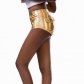 New laser phantom hot pants sexy shorts bright leather patent leather nightclub stage performance pants for women