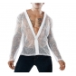 Summer men's casual all-solid color transparent mesh cardigan long sleeve POLO men