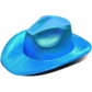 Neon Glitter Space Cowboy Hat - Fun Metal Holographic party Disco Cowgirl hat