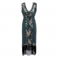 1920 vintage style sequin beaded dress fashion fringed dress hit