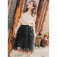 Heavy Industry Embroidery Pommel skirt mesh gauze skirt half skirt MIDI skirt stars sequin tutu skirt ballet style gauze skirt A-line