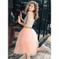 Heavy Industry Embroidery Pommel skirt mesh gauze skirt half skirt MIDI skirt stars sequin tutu skirt ballet style gauze skirt A-line