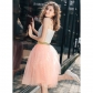 Heavy Industry Embroidery Pommel skirt mesh gauze skirt half skirt MIDI skirt stars sequin tutu skirt ballet style gauze skirt A-line