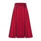 Europe and the United States large size retro style cosplay women's pleated skirt 2023 new high-waisted mid-length A-line skirt